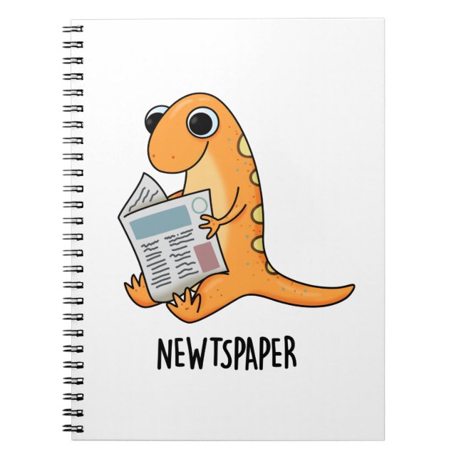 Newtspaper Funny Newt Pun  Notebook (Front)
