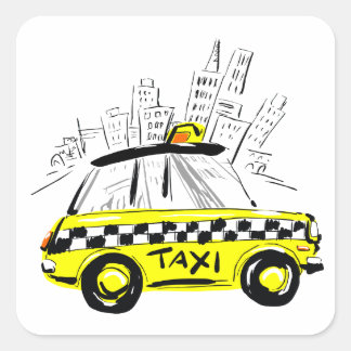 newyork taxi square sticker