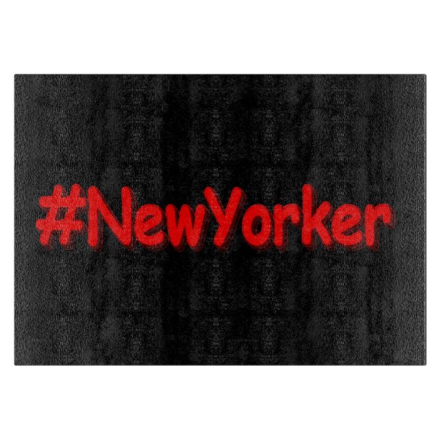 "#NewYorker " Cute Design. Buy Now Cutting Board (Front)
