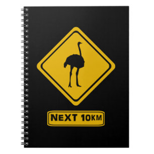next 10 km ostriches notebook