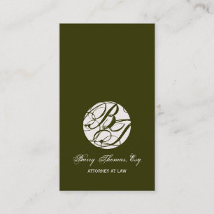 Next Appointment Cards, monogram business cards