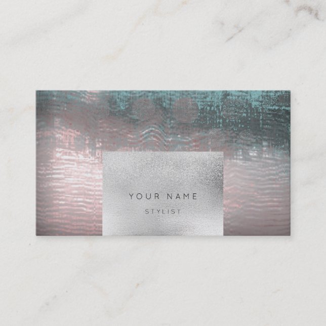 Next Appointment Rose Gold Abstract Ocean Painting Card (Front)