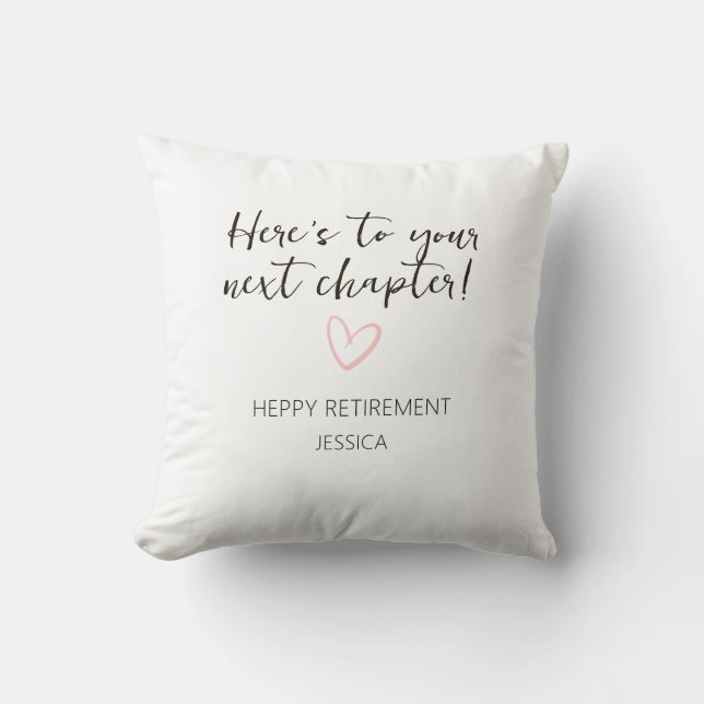 Next Chapter Personalised Retirement Gift Cushion (Front)