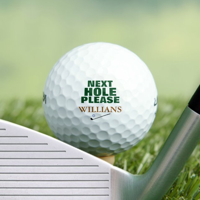 Next Hole Please Typography Golf Balls (Creator Uploaded)
