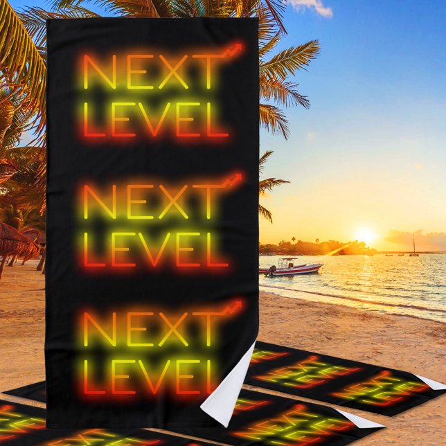 Next Level Arizona Sunset Neon Black Beach Towel (Creator Uploaded)