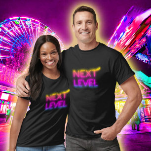 Next Level Tahiti Sunset Neon Black T-Shirt