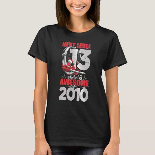 Next Level Unlocked 13 Year Old Boy 2010 Headset G T-Shirt (Front)