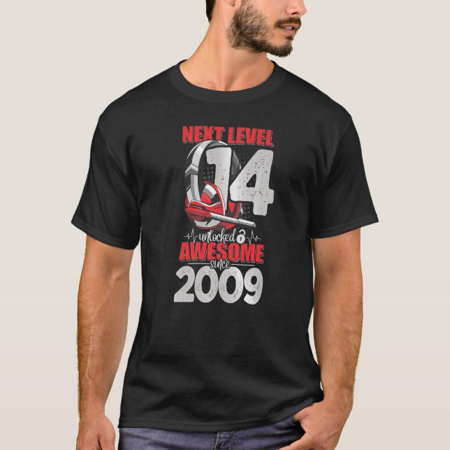 Next Level Unlocked 14 Year Old Boy 2009 Headset G T-Shirt (Front)