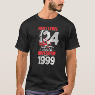 Next Level Unlocked 24 Year Old Boy 1999 Headset G T-Shirt