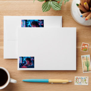 Next Level white small envelopes front and back