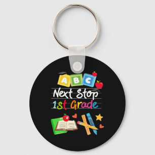 Next Stop 1st Grade Preschool Graduation 2024 Boy Key Ring
