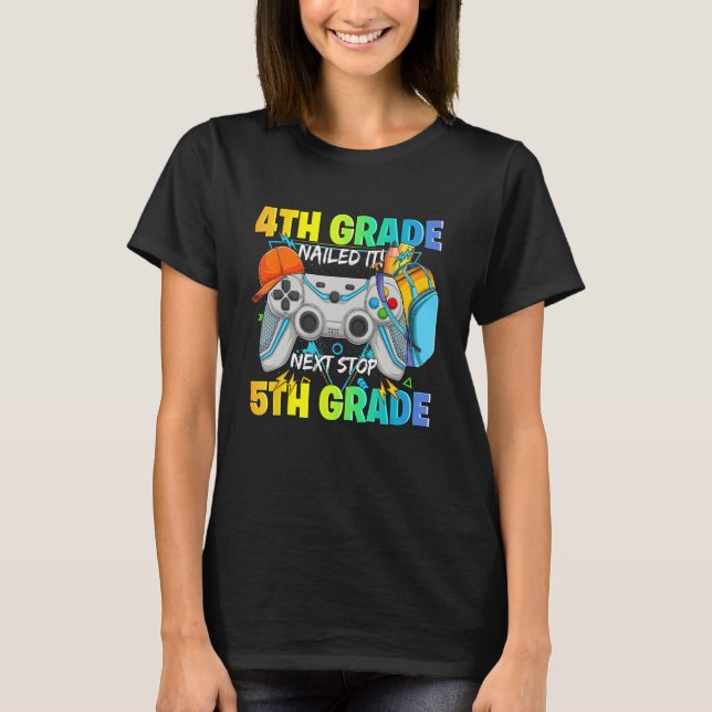 Next stop 5th grade 4th grade nailed it Graduate V T-Shirt (Front)
