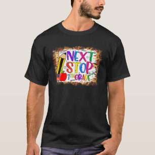 Next Stop 7Th Grade Back To School Leopard Graduat T-Shirt