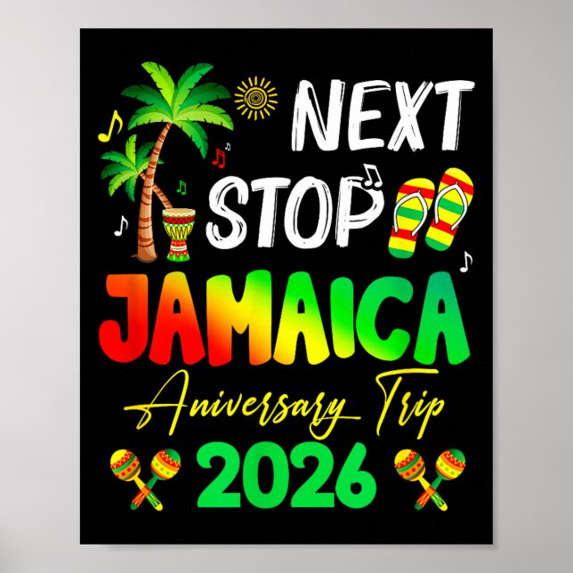 Next Stop Jamaica 2026 Couples Anniversary Family  Poster (Front)