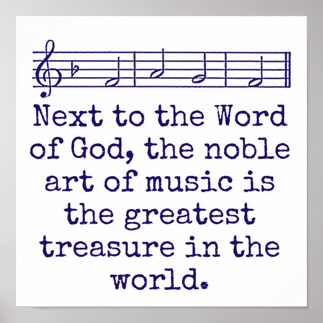 Next To The Word Of God - Music Quote  Poster (Front)