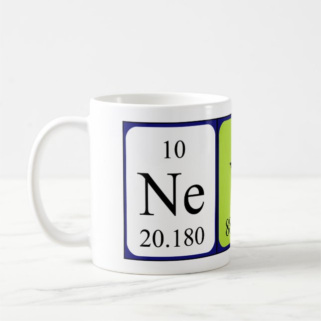 Neyla periodic table name mug (Left)