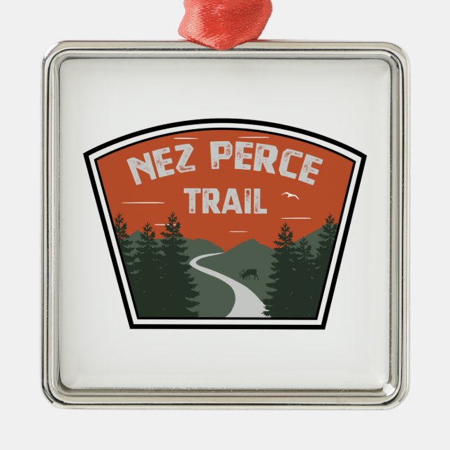 Nez Perce Trail Metal Tree Decoration (Front)