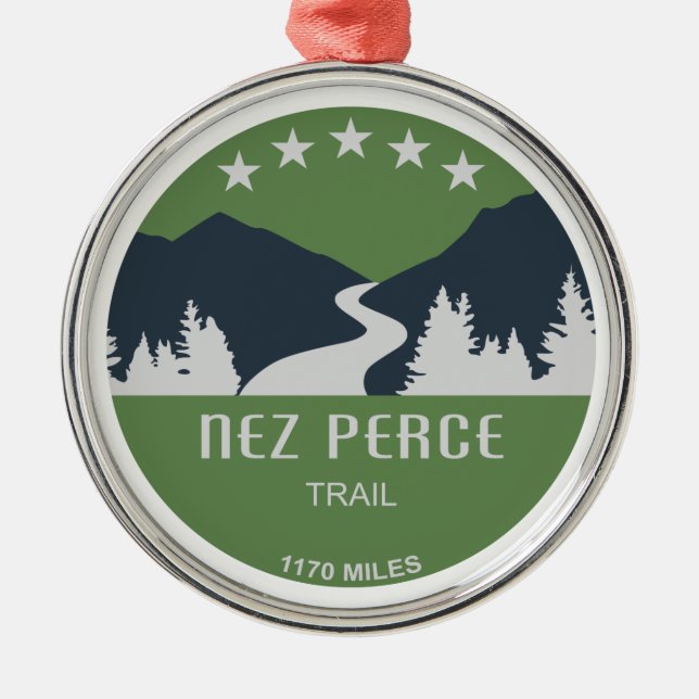 Nez Perce Trail Metal Tree Decoration (Front)