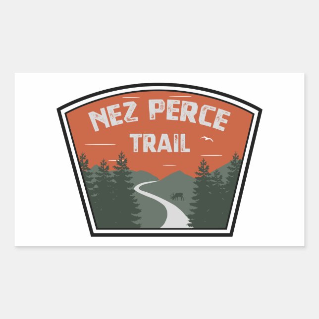 Nez Perce Trail Rectangular Sticker (Front)