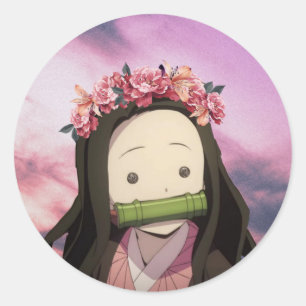Nezuko, Kimetsu no Jaiba Classic Round Sticker