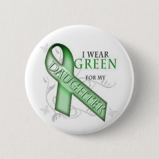 NF1, Neurofibromatosis Awareness - Green Ribbon 6 Cm Round Badge