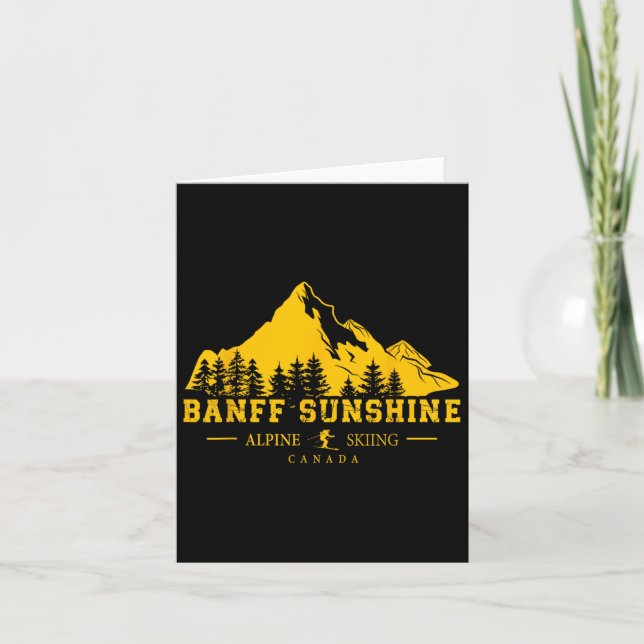 Nff Sunshine Canada Ski Resort Alpine Skiing  Card (Front)