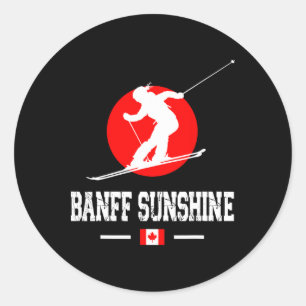 Nff Sunshine Canada Ski Resort Rocky Mountains Ski Classic Round Sticker