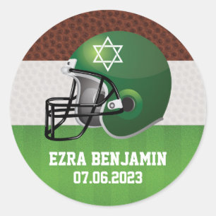 NFL American Football Bar Mitzvah Classic Round Sticker