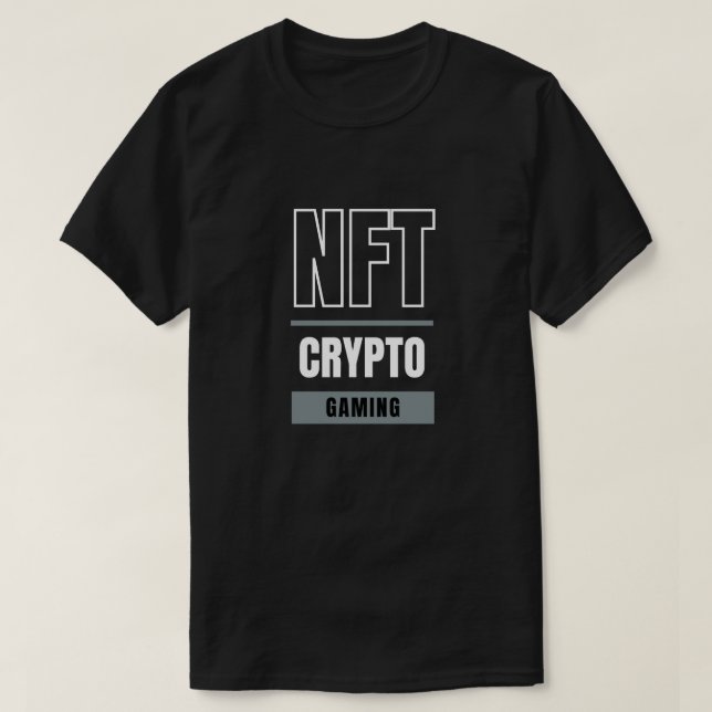 NFT Crypto Gaming T-Shirt Digital Art & Blockchain (Design Front)