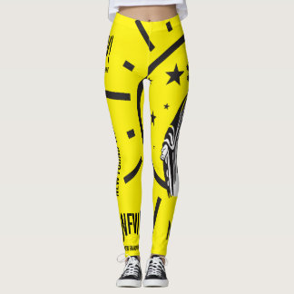 NFW! "OUR COSMIC LADY"" Leggings BRIGHT YELLOW