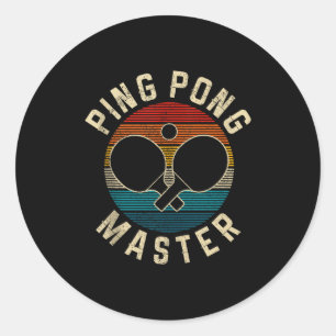 Ng Ng Master Vintage Table Tennis Player Funny Gif Classic Round Sticker