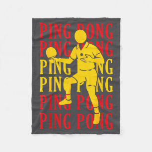 Ng Ng Table Tennis Player Fans Child Man Retro  Fleece Blanket