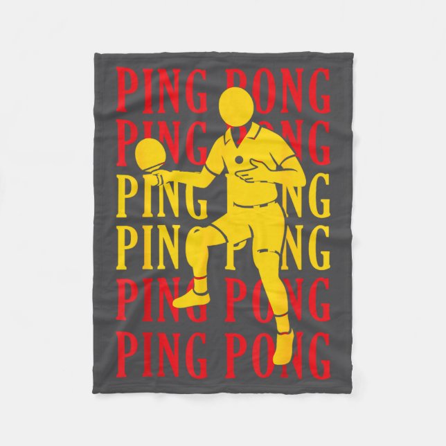 Ng Ng Table Tennis Player Fans Child Man Retro  Fleece Blanket (Front)