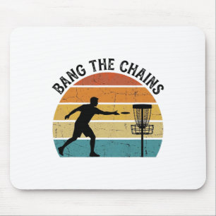Ng The Chains Retro Disc Golf Silhouette Vintage S Mouse Mat
