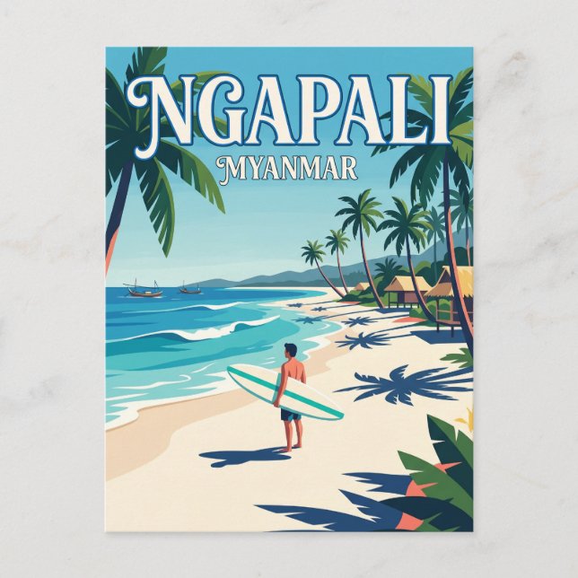 Ngapali Beach Myanmar Postcard (Front)