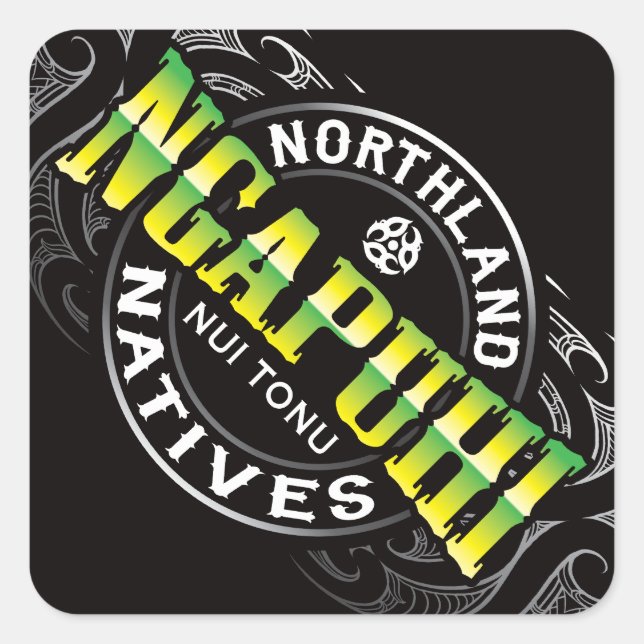 Ngapuhi Lifer Chrome Square Sticker (Front)