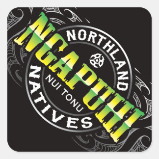 Ngapuhi Lifer Chrome Square Sticker