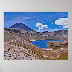 Ngauruhoe and Upper Tama Lake Poster