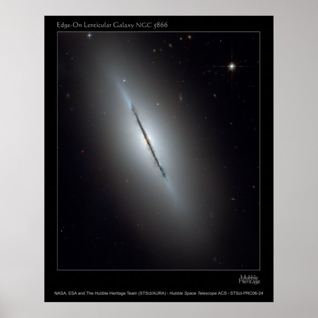 NGC5866-Edge-OnLenticularGalaxy-20 Poster (Front)