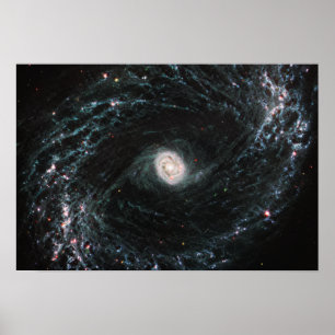 NGC 1433 Spiral Galaxy MIRI JWST Poster