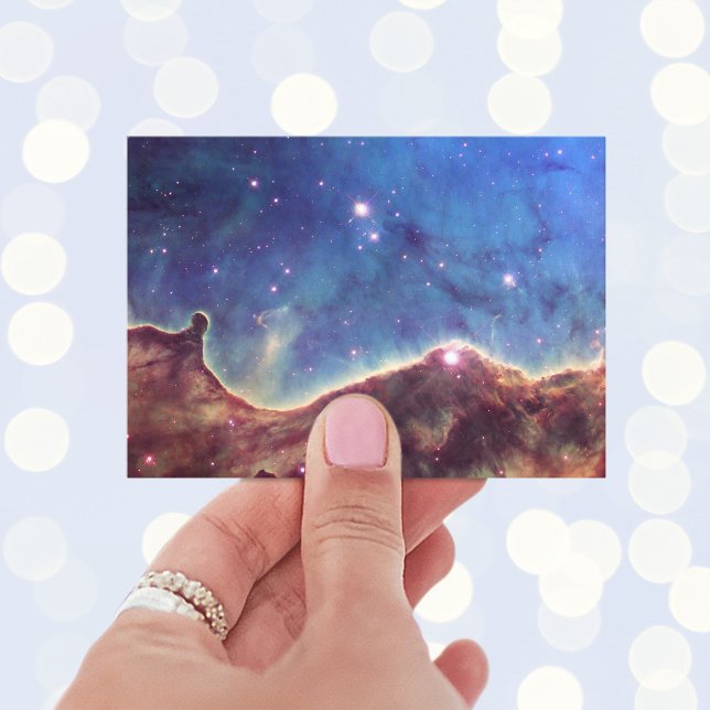 NGC 3324 Space Photo Business Card (Blue Celestial Space Photo Business Cards)