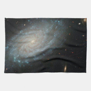 NGC 3370, deep space, spiral galaxy Tea Towel