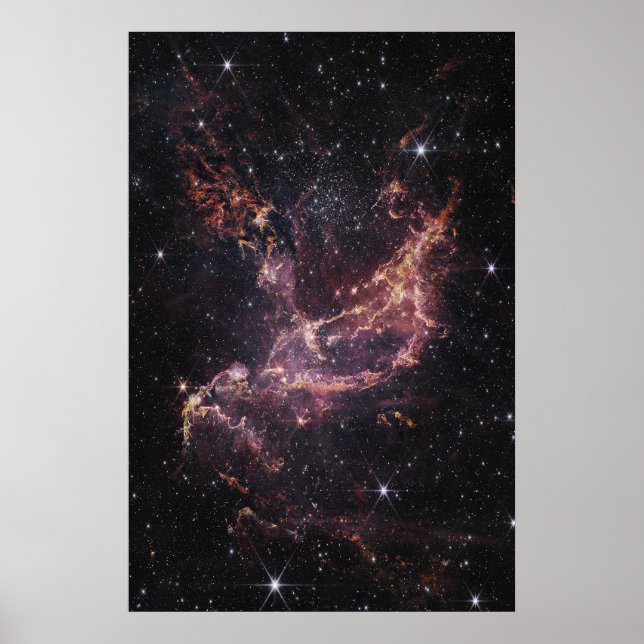 NGC 346 Star Cluster Inside a Nebula | JWST Poster (Front)