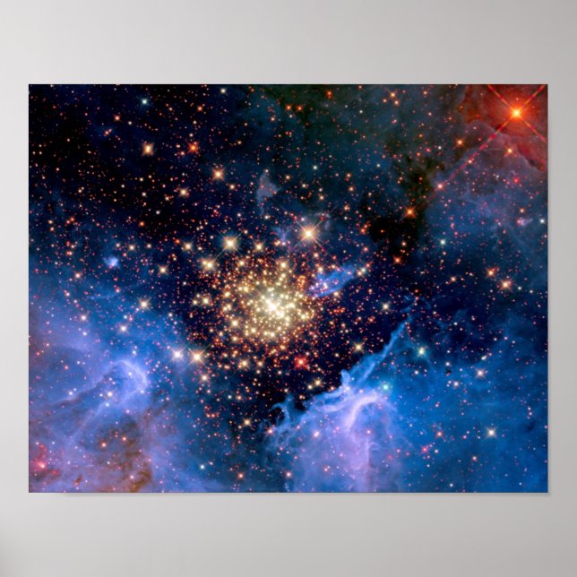 NGC 3603 Star Cluster - NASA Hubble Space Photo Poster (Front)