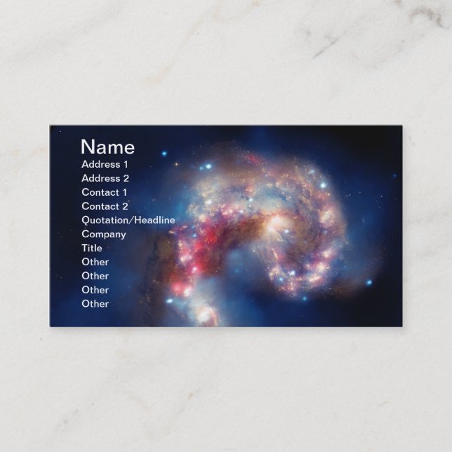 NGC 4038 Antennae Galaxies NASA Business Card (Front)