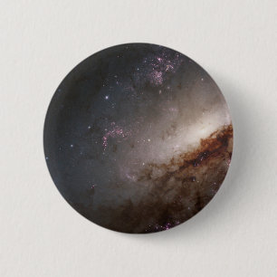 Ngc 4258 Undergoing Intense Star Formation. 6 Cm Round Badge