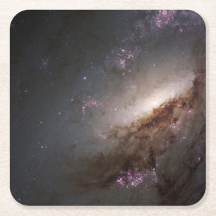 Ngc 4258 Undergoing Intense Star Formation. Square Paper Coaster