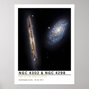 NGC 4302 and NGC 4298 Space Education Poster