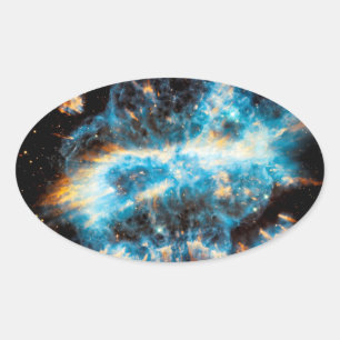 NGC 5189 Planetary Nebula - Hubble Space Photo Oval Sticker