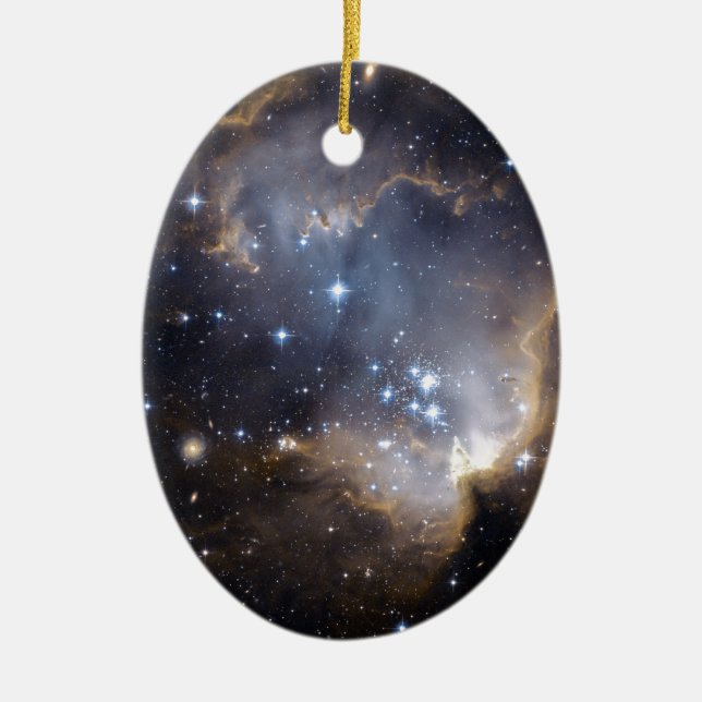 NGC 602 bright stars NASA Ceramic Tree Decoration (Front)